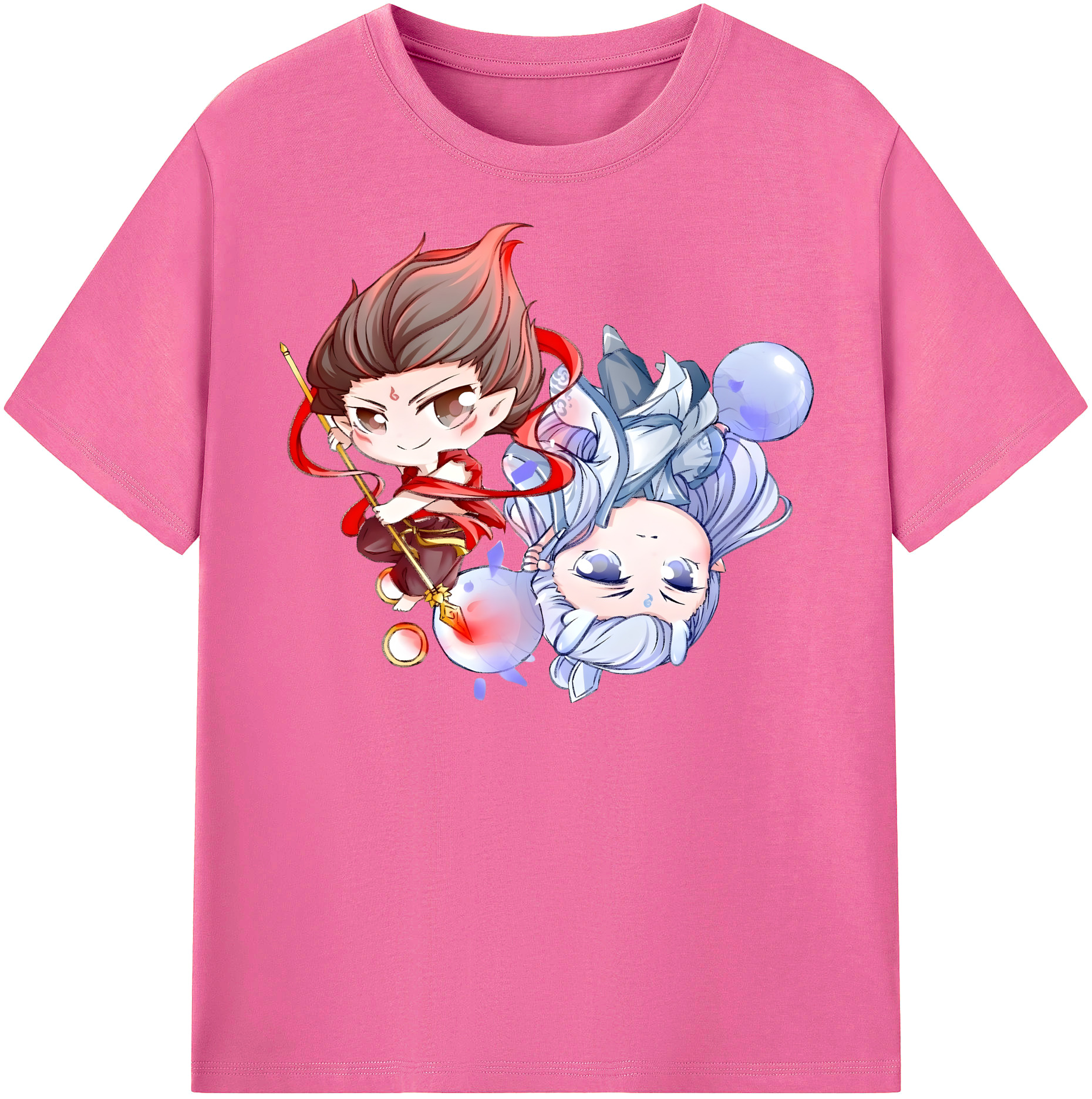 （画像用） Ne Zha 2 ナタ 魔童の大暴れ レディースカジュアルプリントTシャツ（綿100％）
